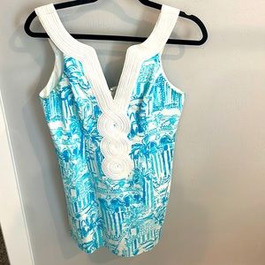 Lilly Pulitzer- White and Blue Dress